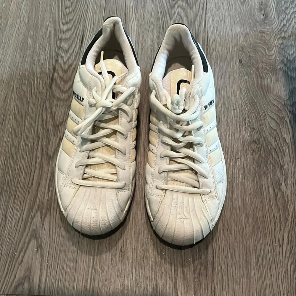 Adidas White Sneakers used a few times 💙Super Star💙